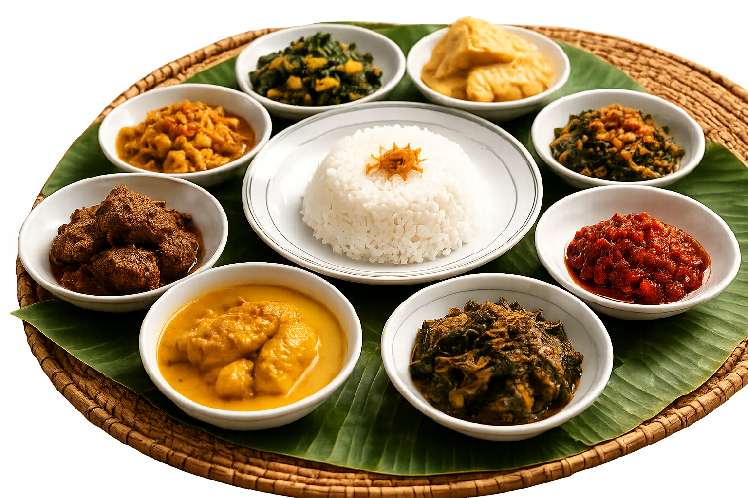 Paket lengkap nasi Padang Rumah Makan Sabana